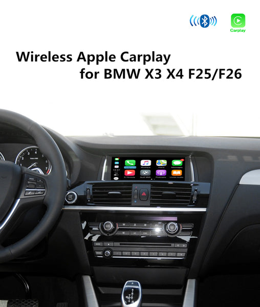WIFI Wireless Apple Carplay Retrofit X3 X4 F25 F26 NBT 2013-2016 for BMW support Reverse Camera Waze Spotify