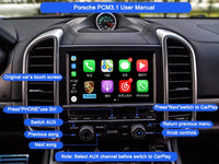 Aftermarket OEM PCM 3.1 Wireless Apple CarPlay Retrofit for 2010-16 Porsche Panamera Cayenne Macan Cayman Boxster 911 Car play