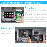 OEM Wireless Apple CarPlay for Porsche PCM 3.1 2010-2016 Cayenne Macan Cayman Boxster 911 Android Auto Mirror Car play