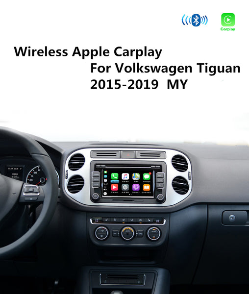 Wireless Apple Carplay For Volkswagen Tiguan 2015-2019 Upgraded Android Auto Mirror Wifi iOS13 Car Play Support Camera
